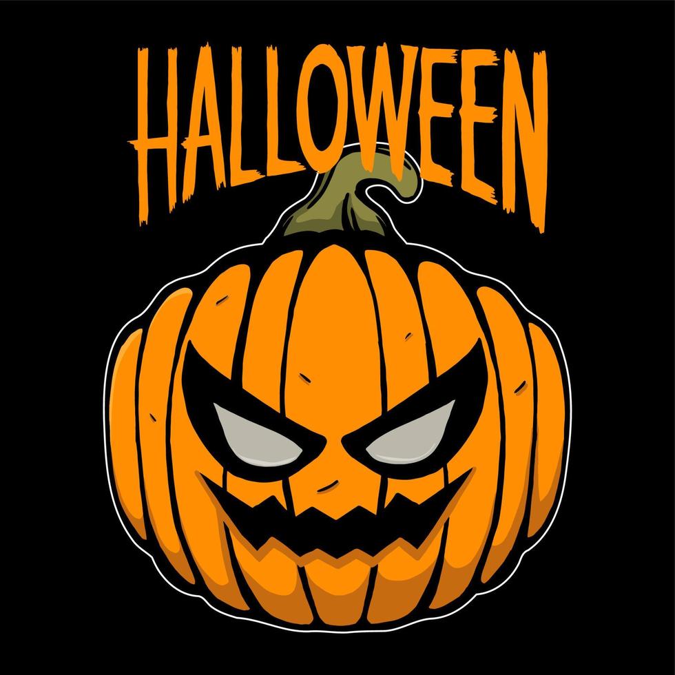 manifesto illustrazione Halloween isolato buio sfondo vettore