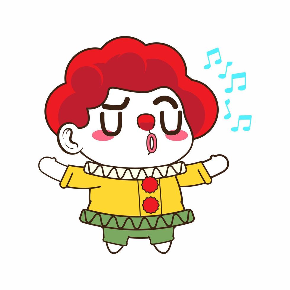 carino poco clown vettore illustrazione impostato