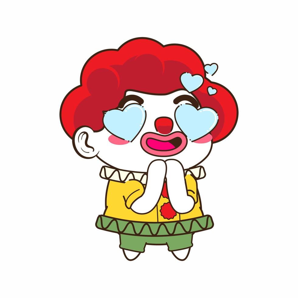 carino poco clown vettore illustrazione impostato