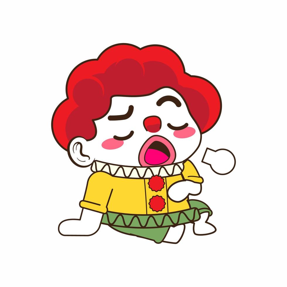 carino poco clown vettore illustrazione impostato