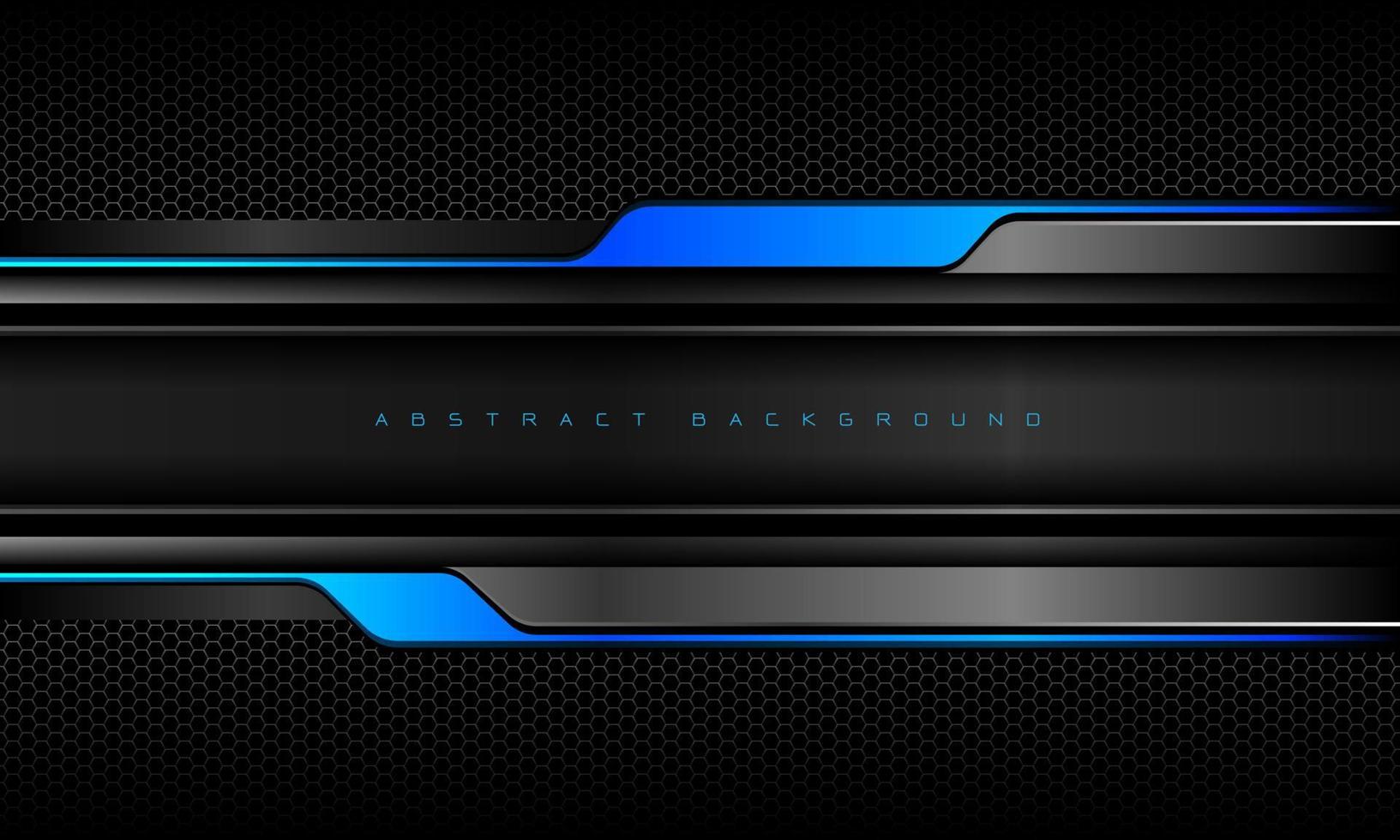 astratto blu buio grigio nero geometrico informatica bandiera ombra su esagono maglia modello design moderno futuristico tecnologia sfondo vettore