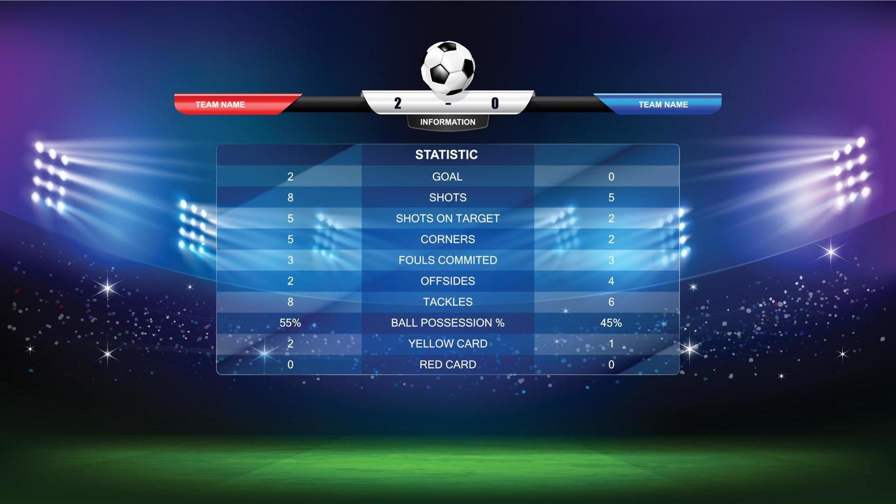 calcio campo con stadio con programmi grafico 001 vettore