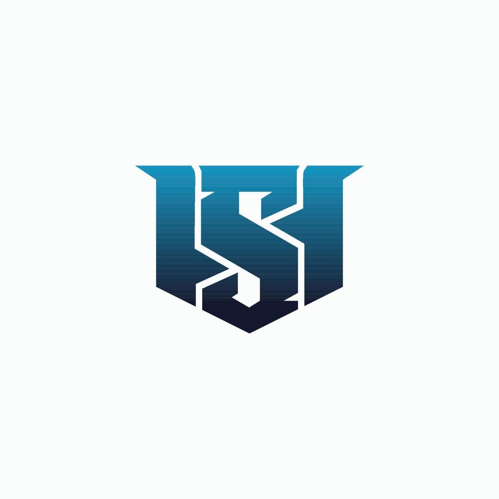 professionale S lettera monogramma gioco logo. e-sport lettera logo design concetto modello vettore