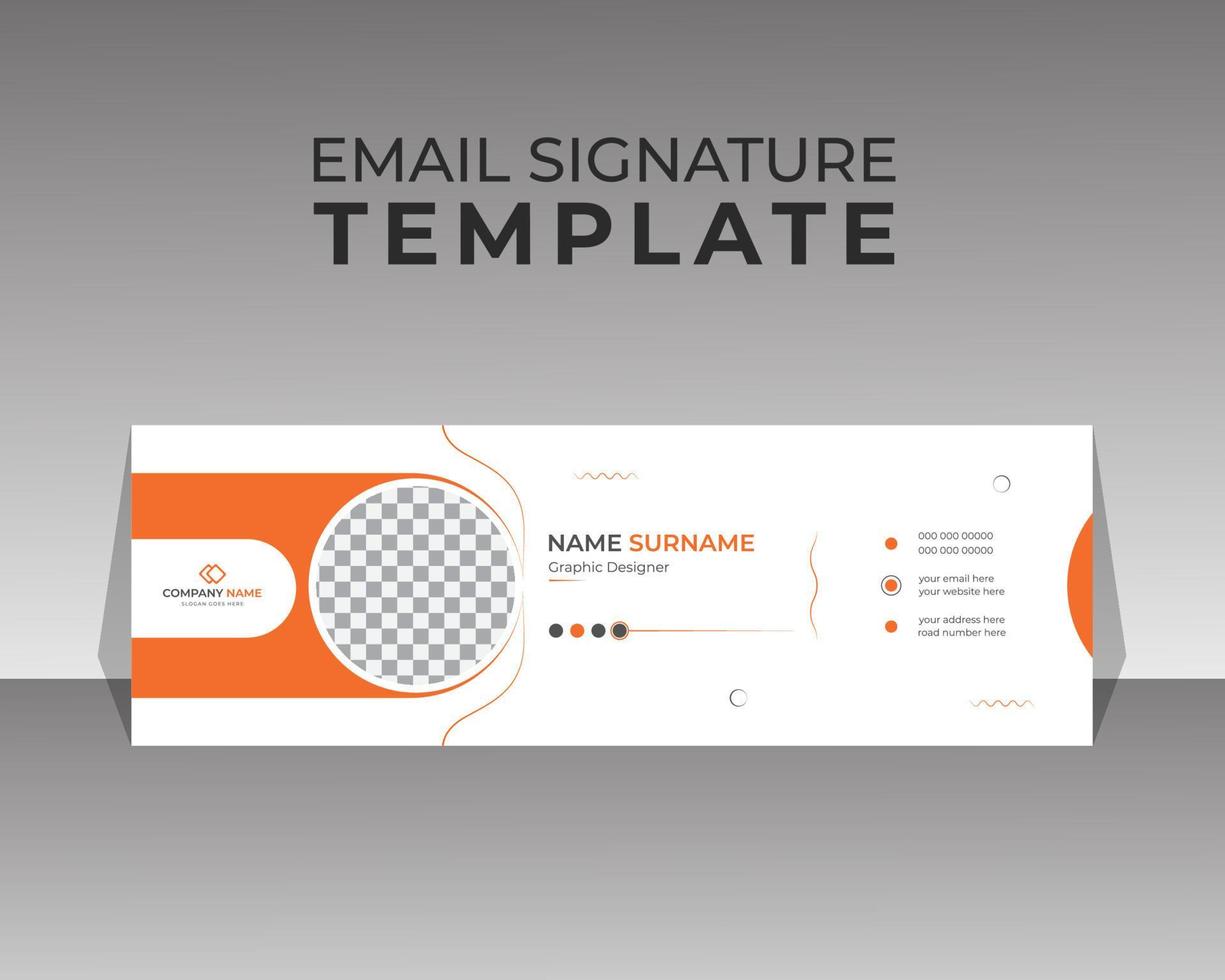 aziendale e-mail firma modello o personale footer e sociale media copertina design vettore
