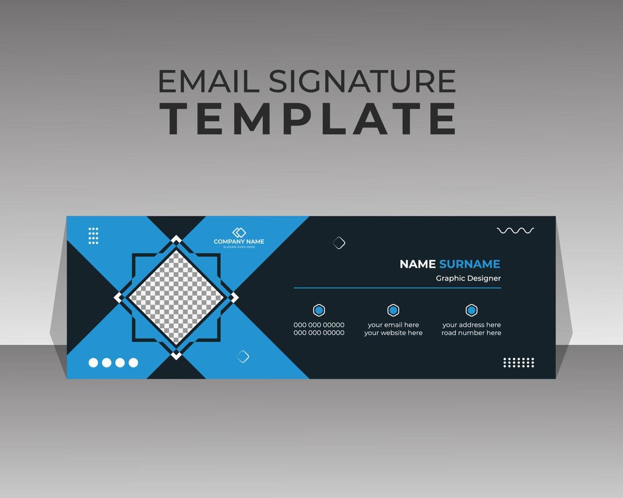 aziendale e-mail firma modello o personale footer e sociale media copertina design vettore