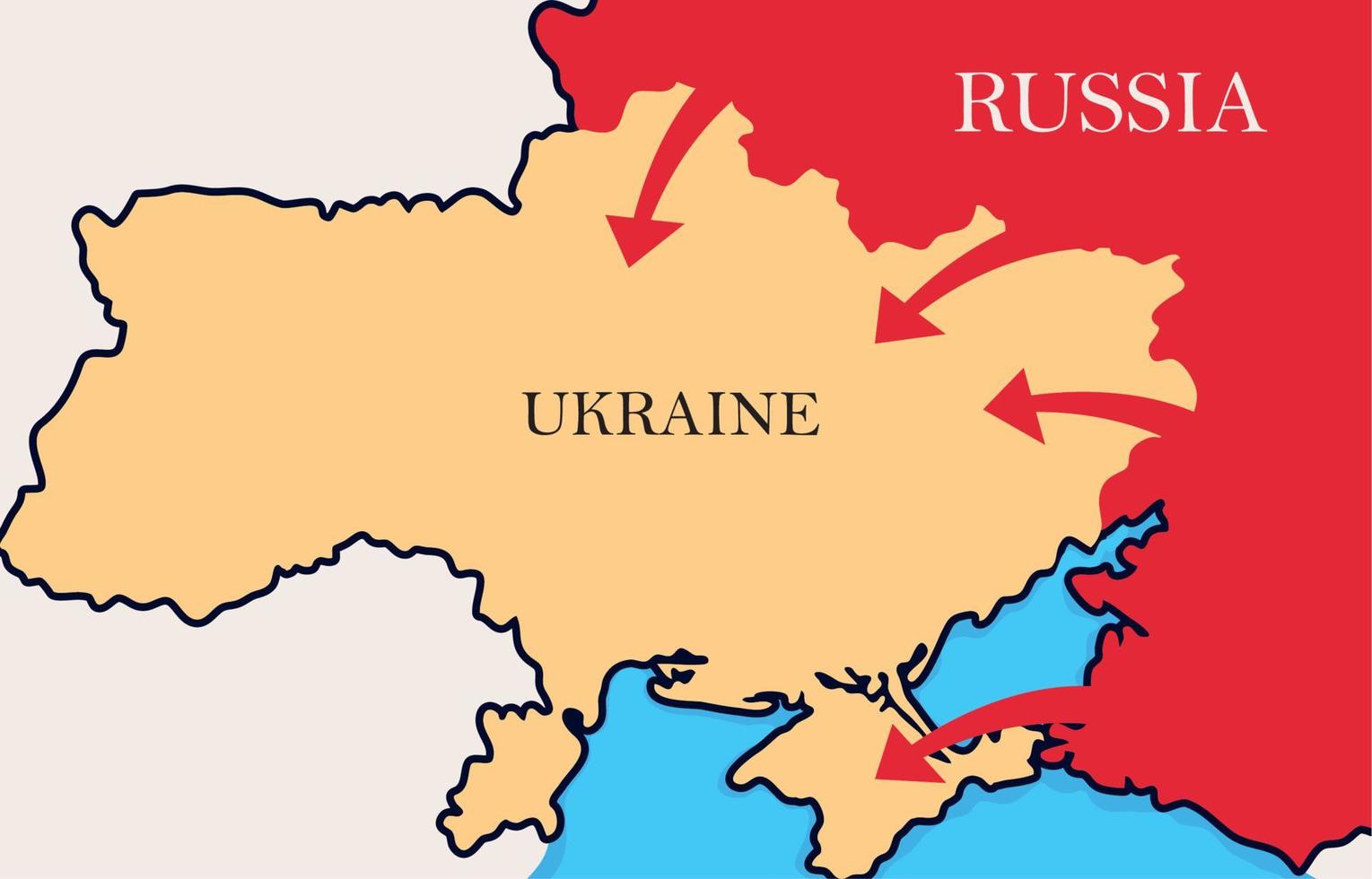 russo invasione di Ucraina vettore