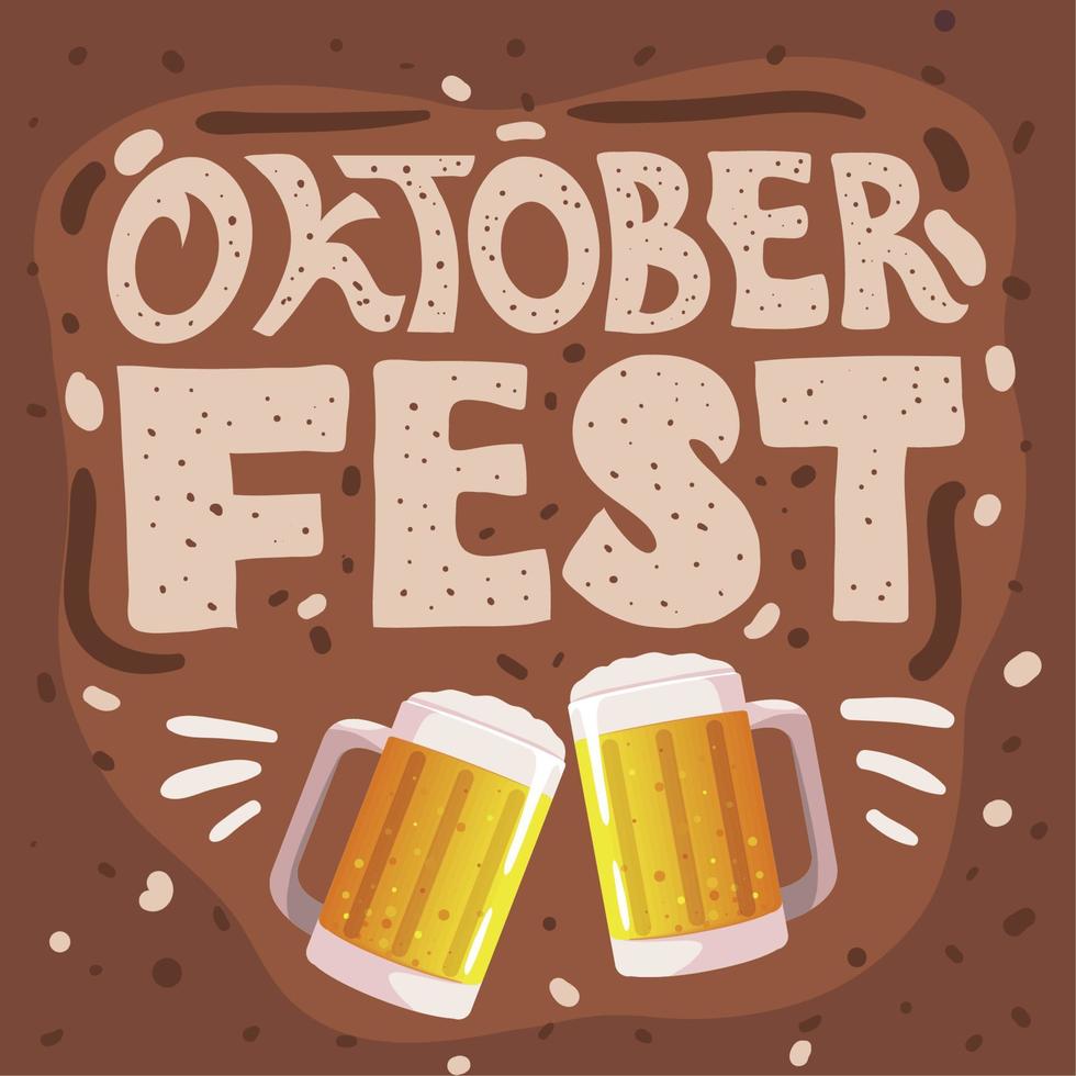 poster della celebrazione dell'oktoberfest vettore