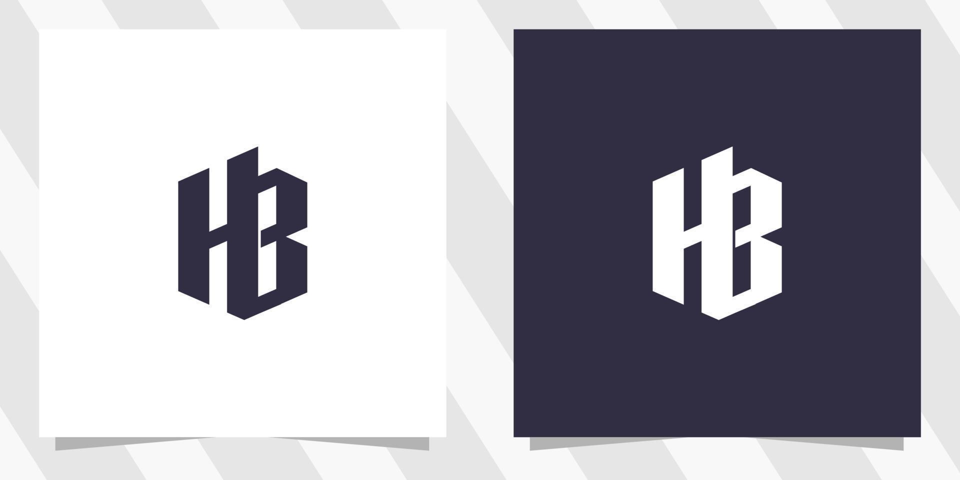 lettera hb bh logo design vettore