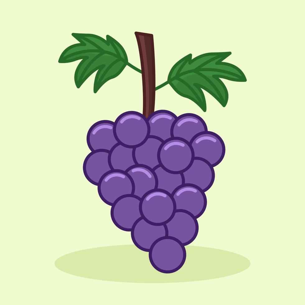 vettore illustrazione di carino viola uva