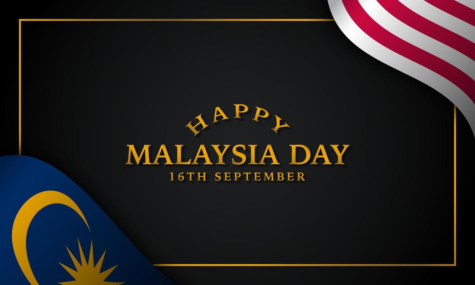 disegno di sfondo del giorno della Malesia. illustrazione vettoriale. vettore