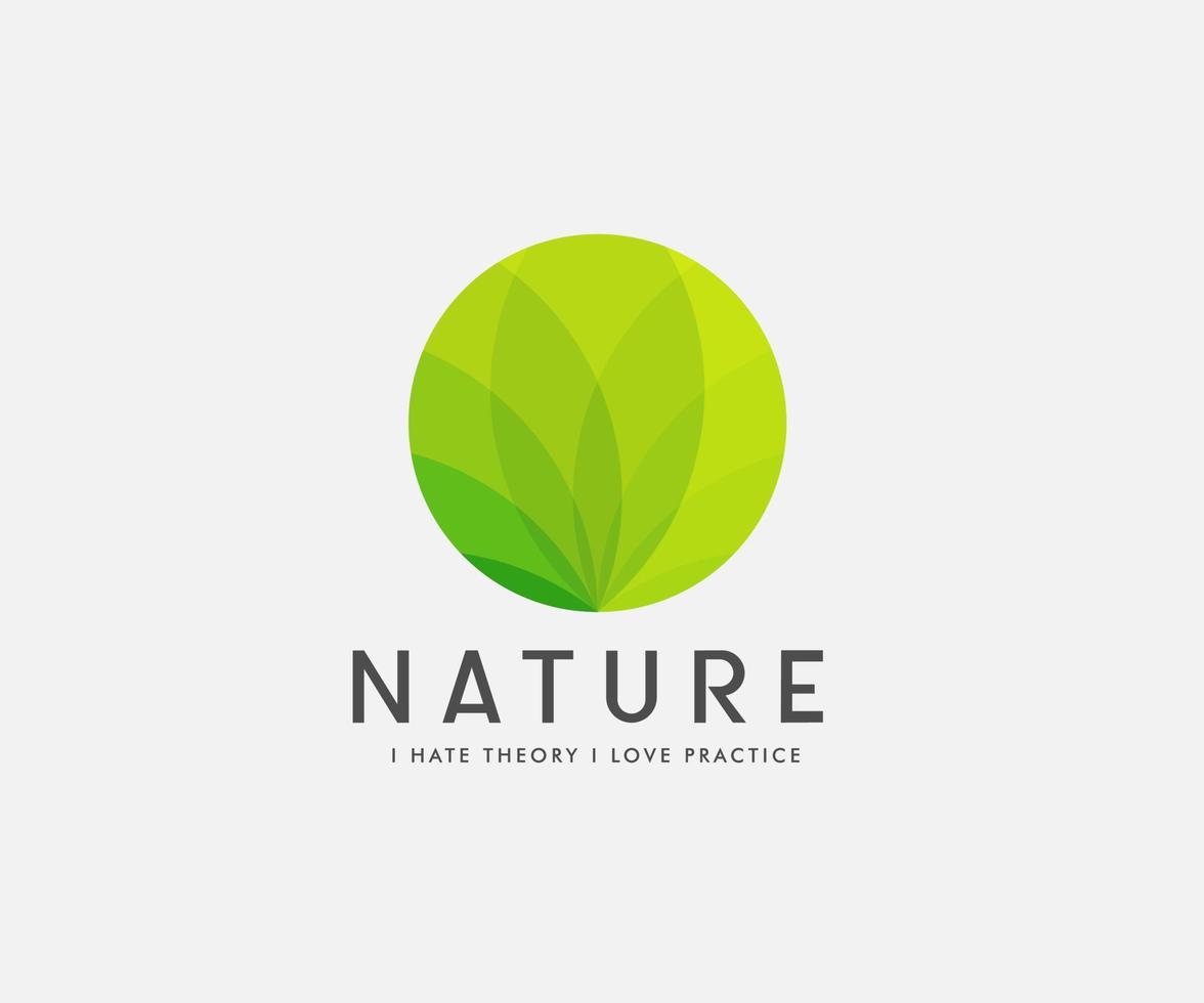 verde loto. natura verde logo design vettore illustrazione