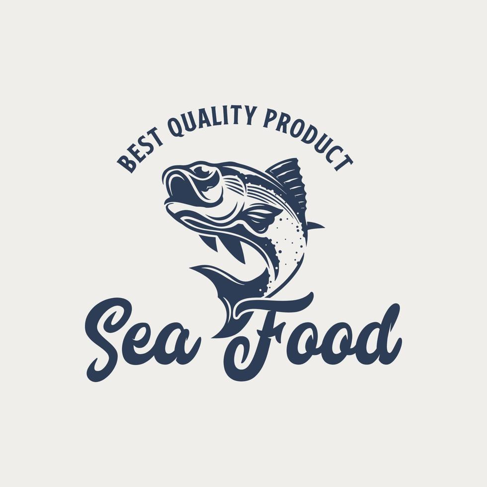 t camicia design mare cibo migliore qualità logo design modello vettore