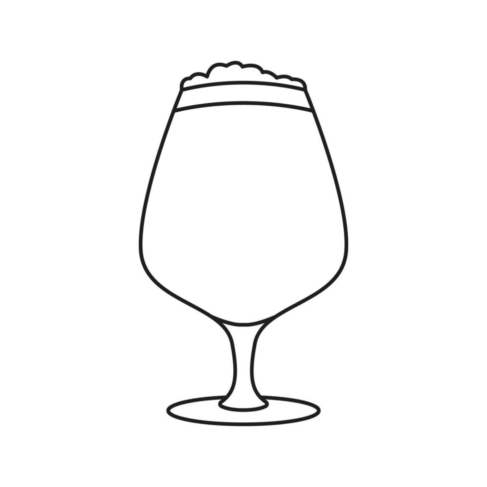 birra isolata su sfondo bianco. illustrazione vettoriale