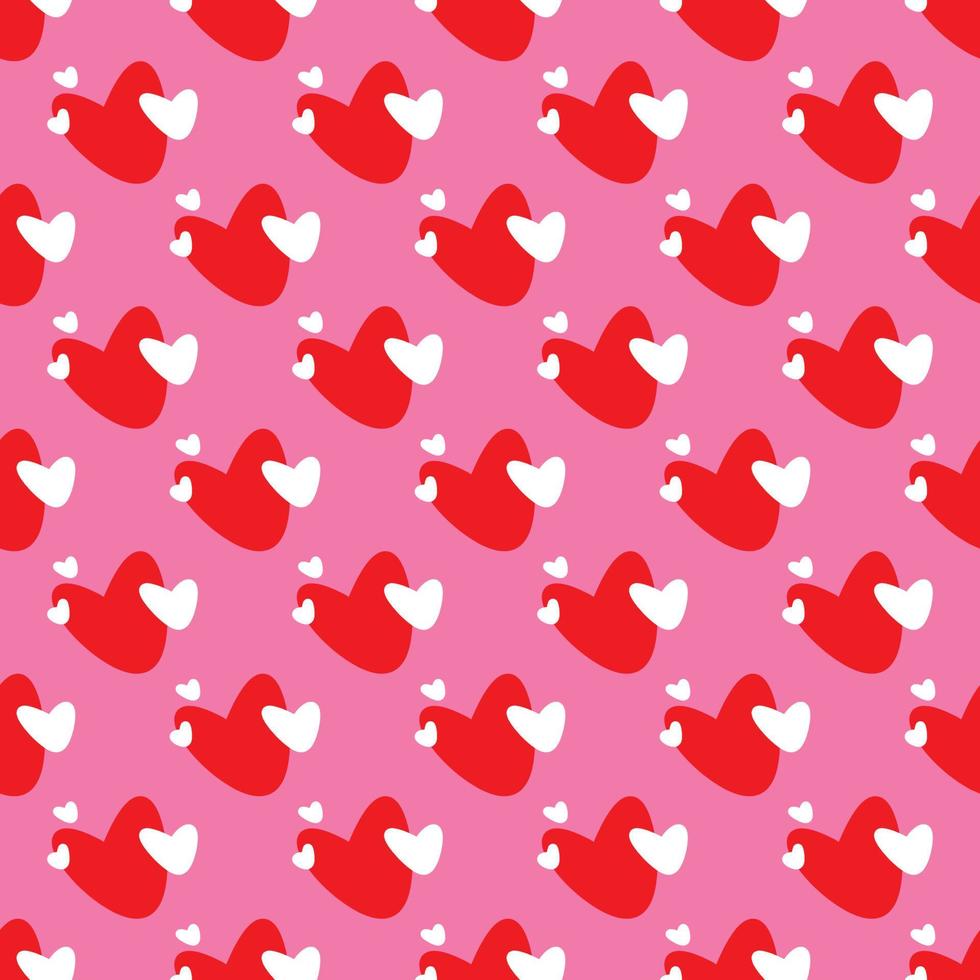 semplice cuori gli amori senza soluzione di continuità modello. san valentino giorno sfondo. piatto design infinito caotico struttura fatto di minuscolo cuore sagome. occhiali da sole di rosso. leggere cuori a rosa sfondo vettore