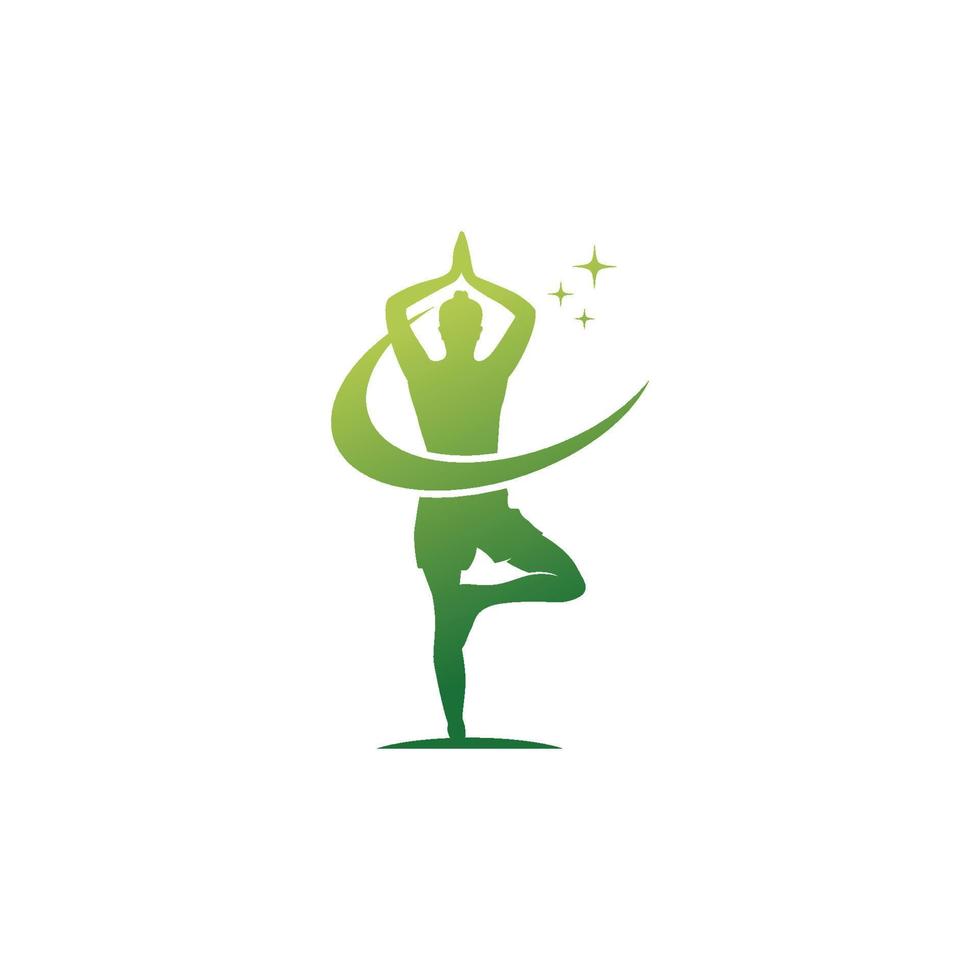 yoga logo modello design premio vettore