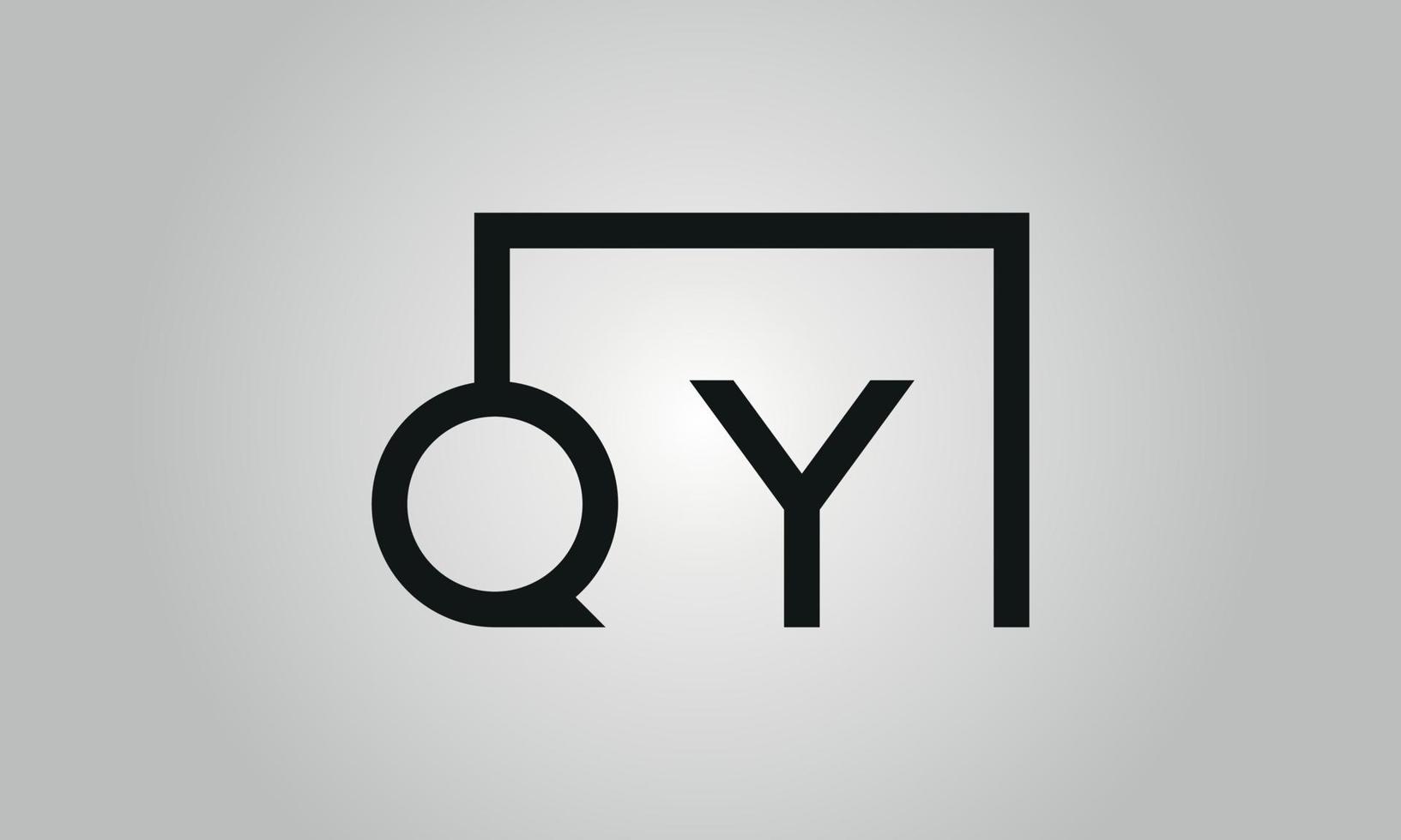 lettera qy logo design. qy logo con piazza forma nel nero colori vettore gratuito vettore modello.