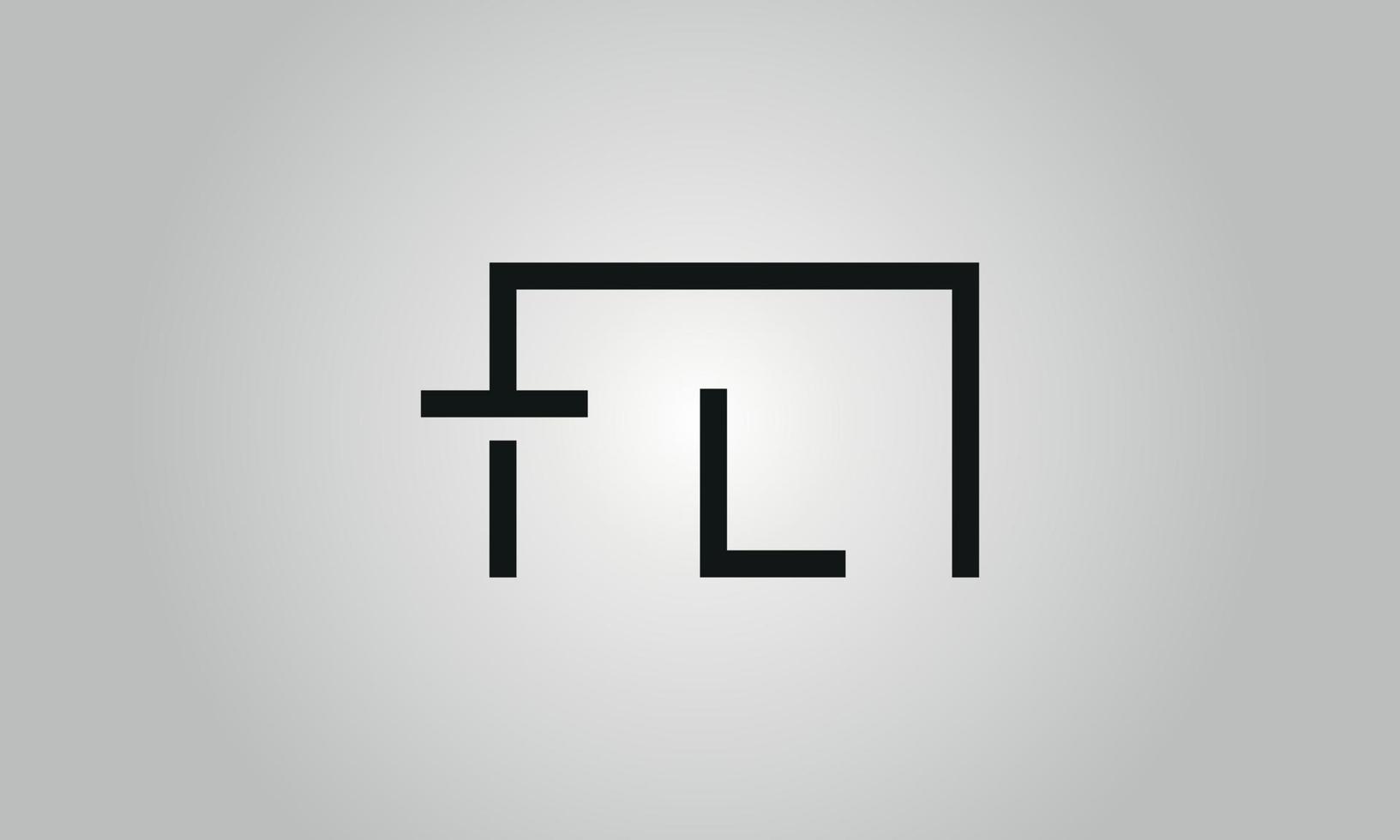 lettera tl logo design. tl logo con piazza forma nel nero colori vettore gratuito vettore modello.