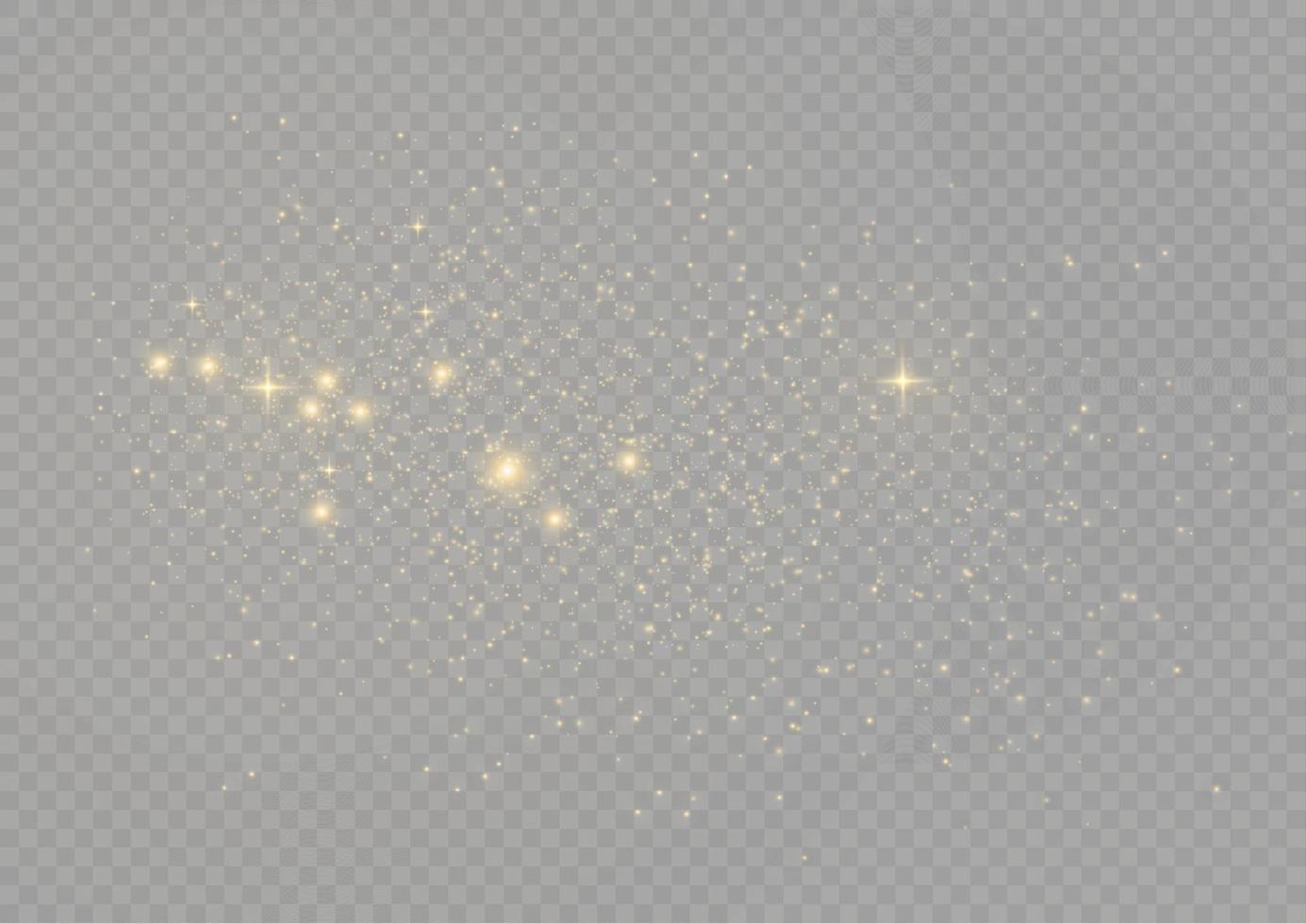 giallo scintille luccichio speciale leggero effetto. vettore brilla. Natale astratto modello. scintillante Magia polvere particelle