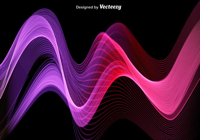 Onda moderna astratta rosa e viola vettore