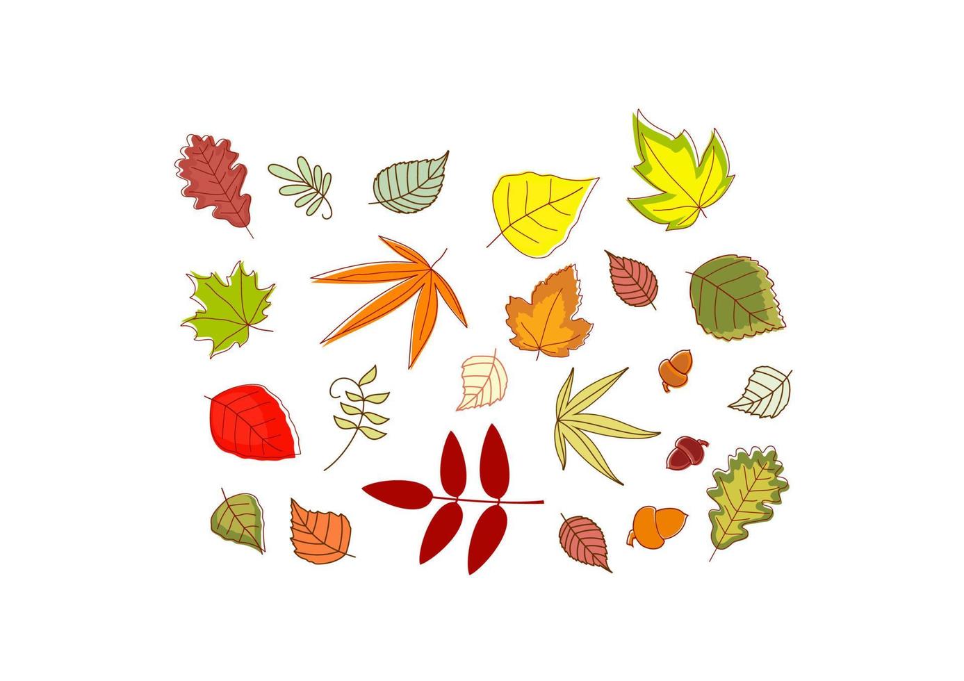 autunnale colorato le foglie vettore