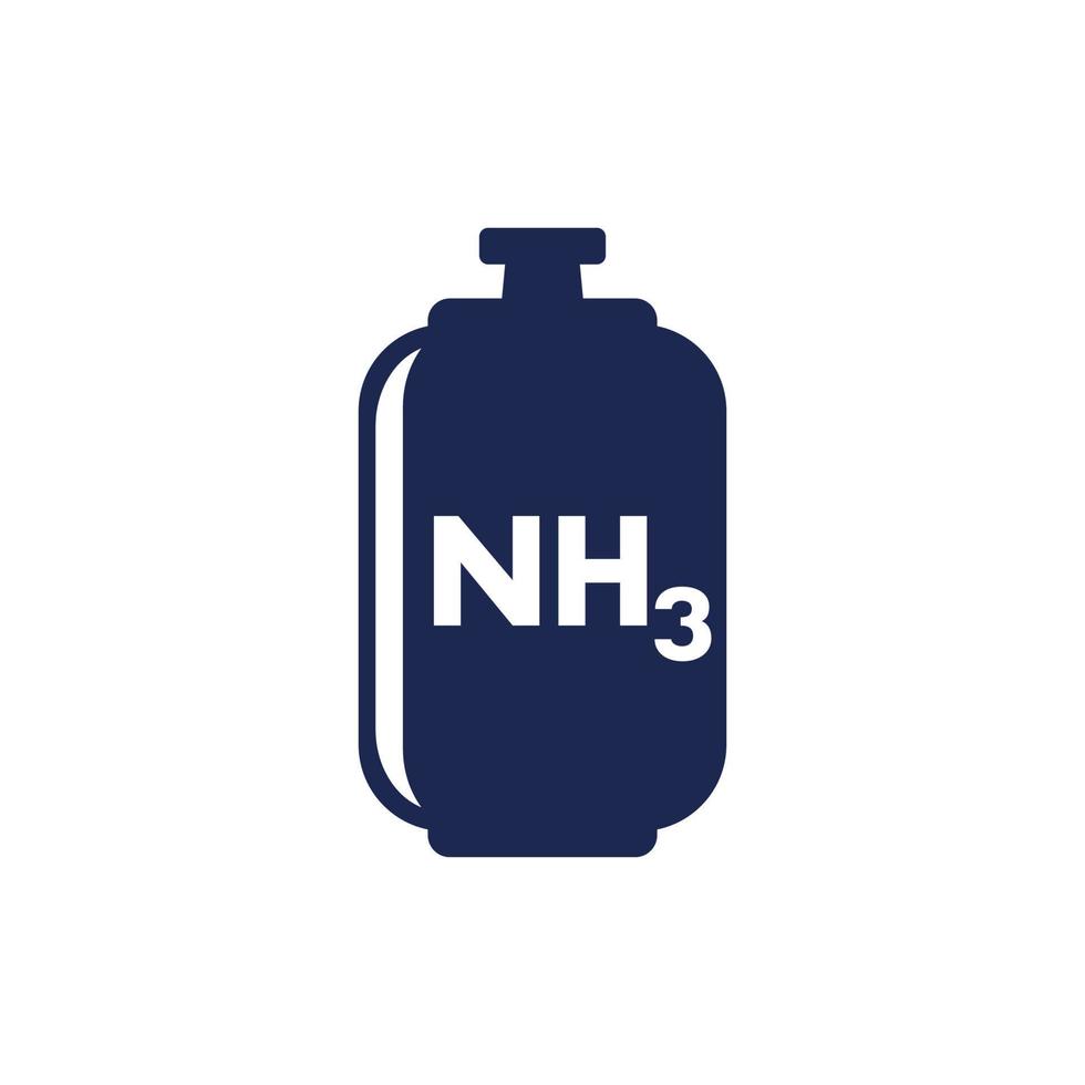 ammoniaca, nh3 gas serbatoio icona vettore