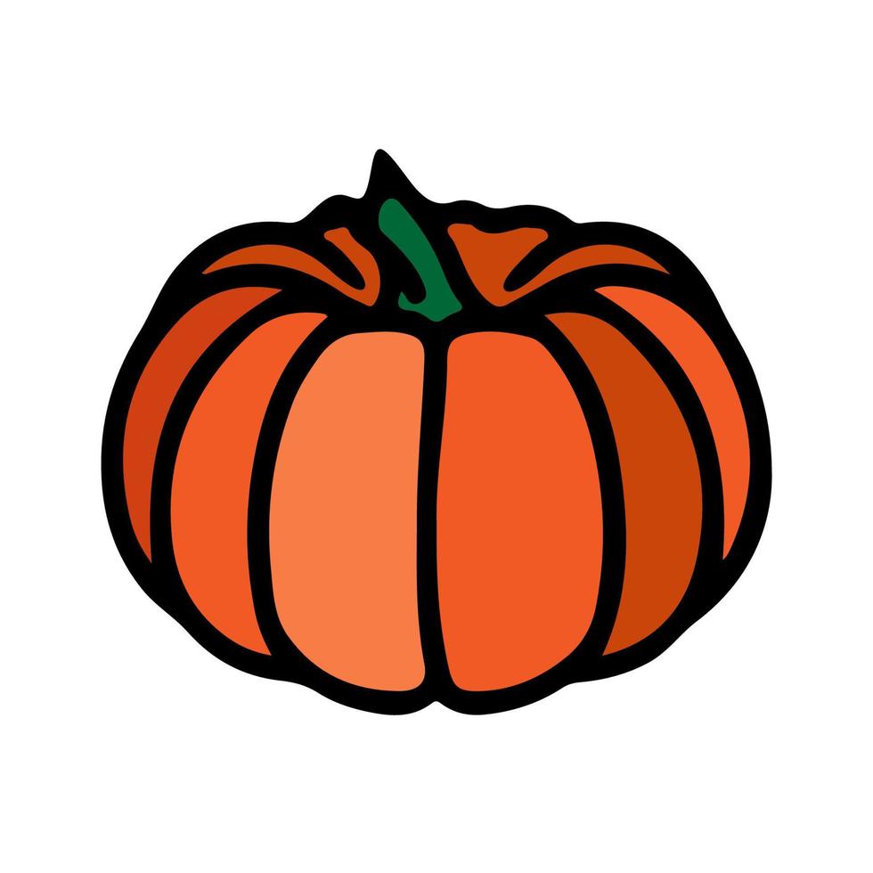 vettore piatto icona di zucca verdura. Halloween tradizionale logo modello.