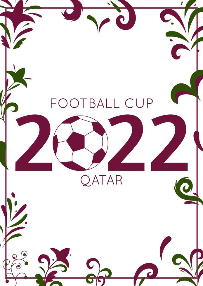 coppa di calcio 2022. campionato di calcio. illustrazione vettoriale piatta