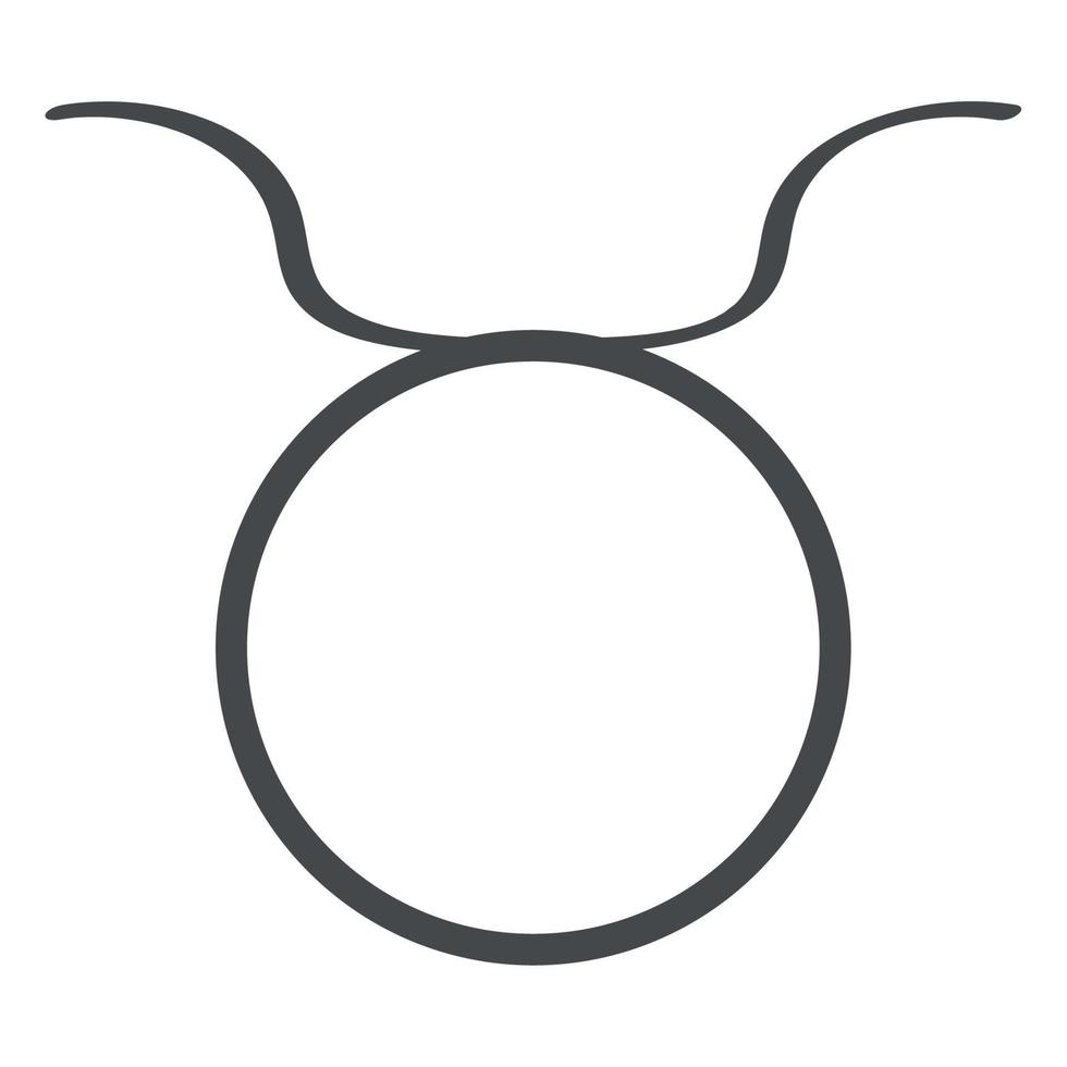 Toro zodiaco cartello astrologia vettore