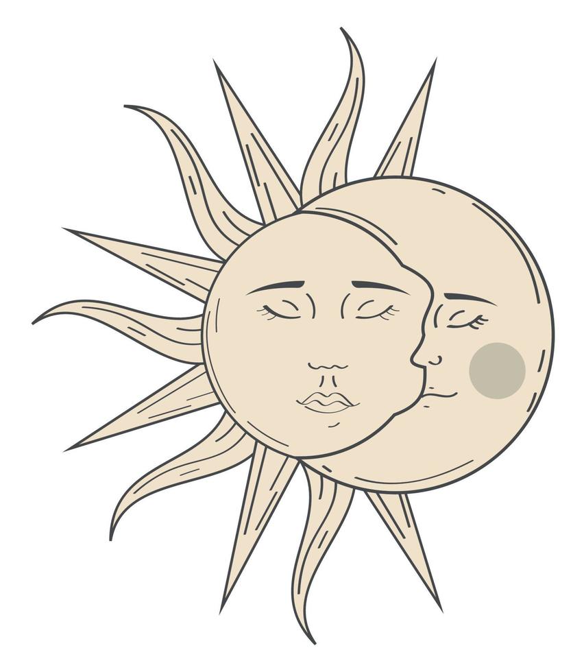 astrologia sole e Luna vettore