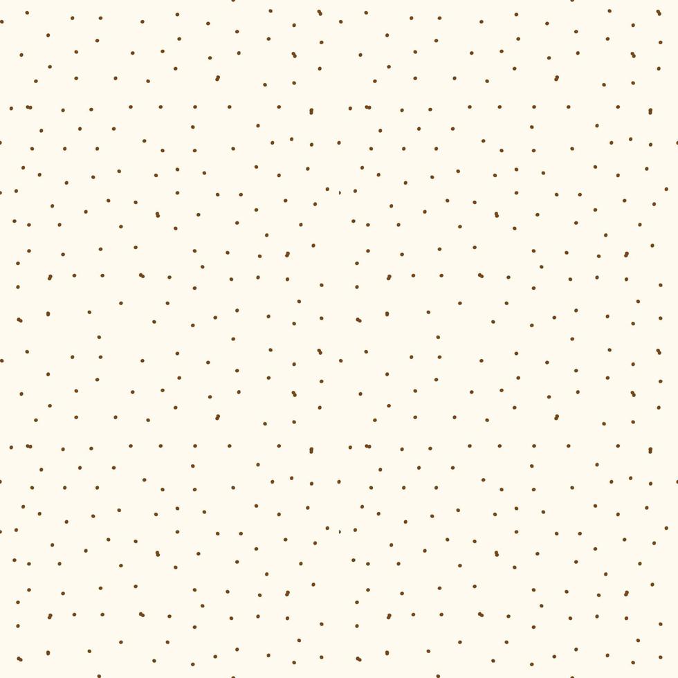 polka punto. senza soluzione di continuità modello piccolo Marrone macchie su beige sfondo per tessuto o pacchetto Stampa o sfondo. vettore