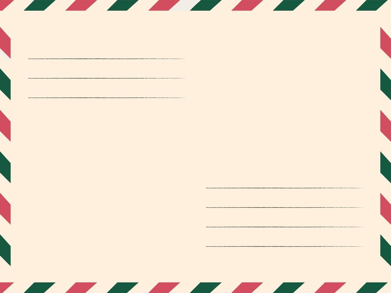 Natale cartolina. vettore vuoto saluto lettera modello nel retrò stile.