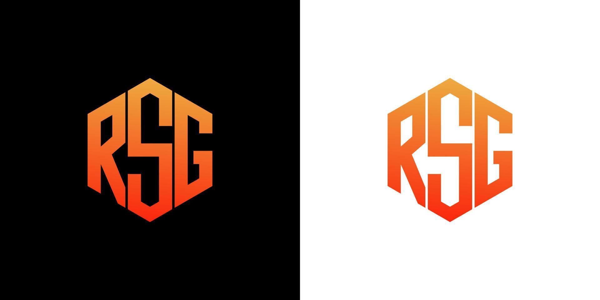 rsg lettera logo design poligono monogramma icona modello vettoriale