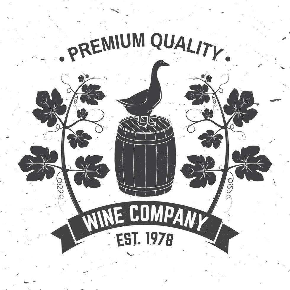 azienda vinicola distintivo, cartello o etichetta. vettore illustrazione.