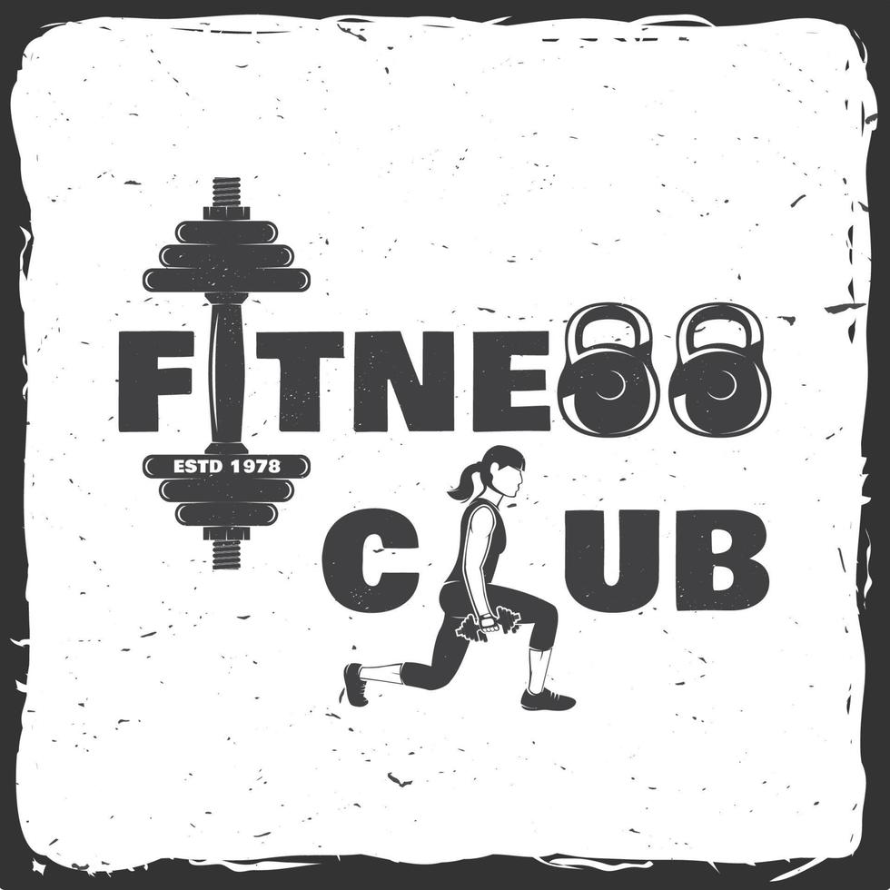 fitness centro. vettore. per fitness centri emblemi, Palestra segni vettore