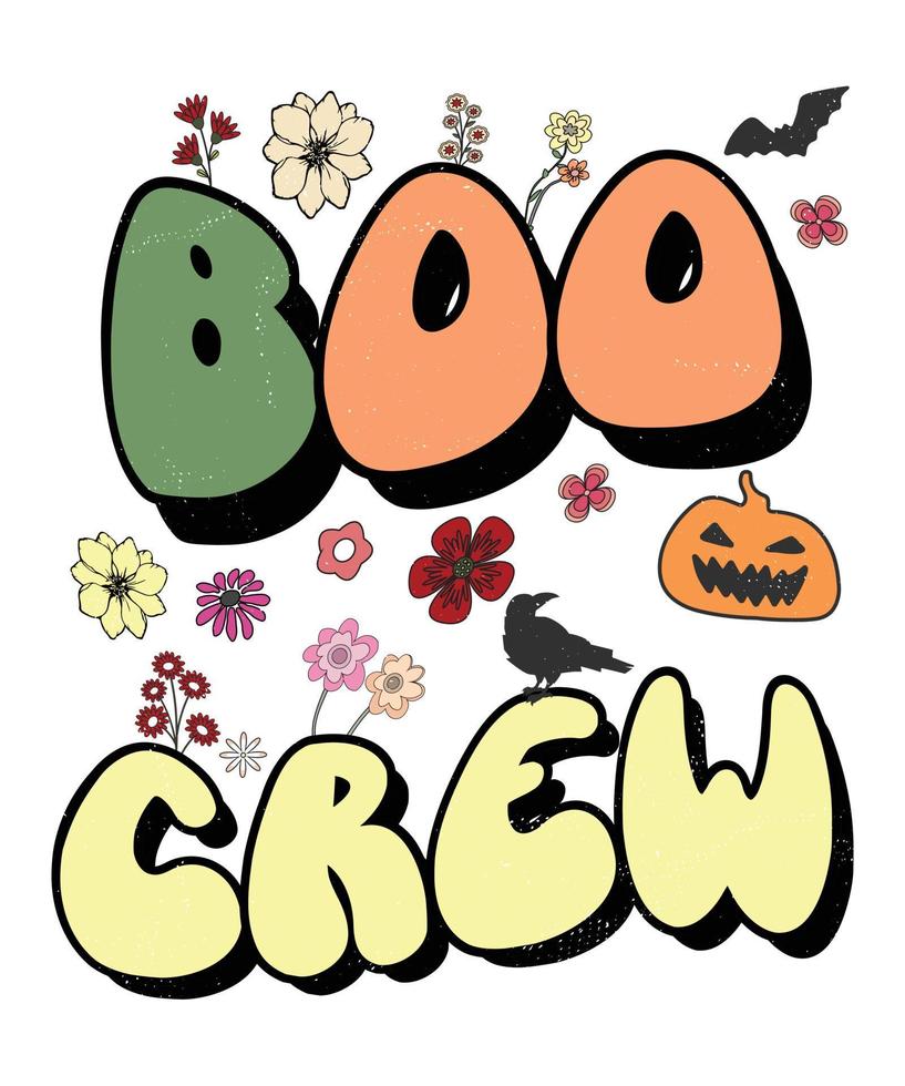 Groovy stile Halloween tipografia maglietta disegno, Vintage ▾ tipografia maglietta disegno, retrò Halloween maglietta disegno, Groovy maglietta design. vettore