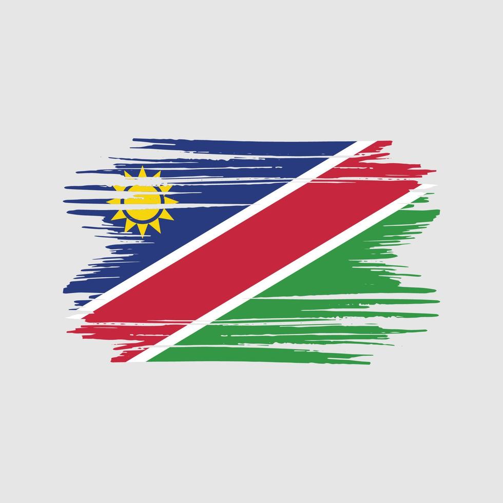 pennellate bandiera namibia. bandiera nazionale vettore