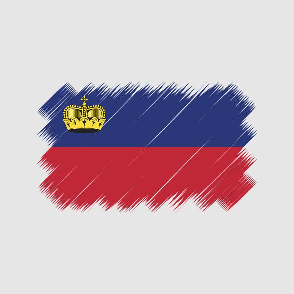 vettore della spazzola della bandiera del Liechtenstein. bandiera nazionale