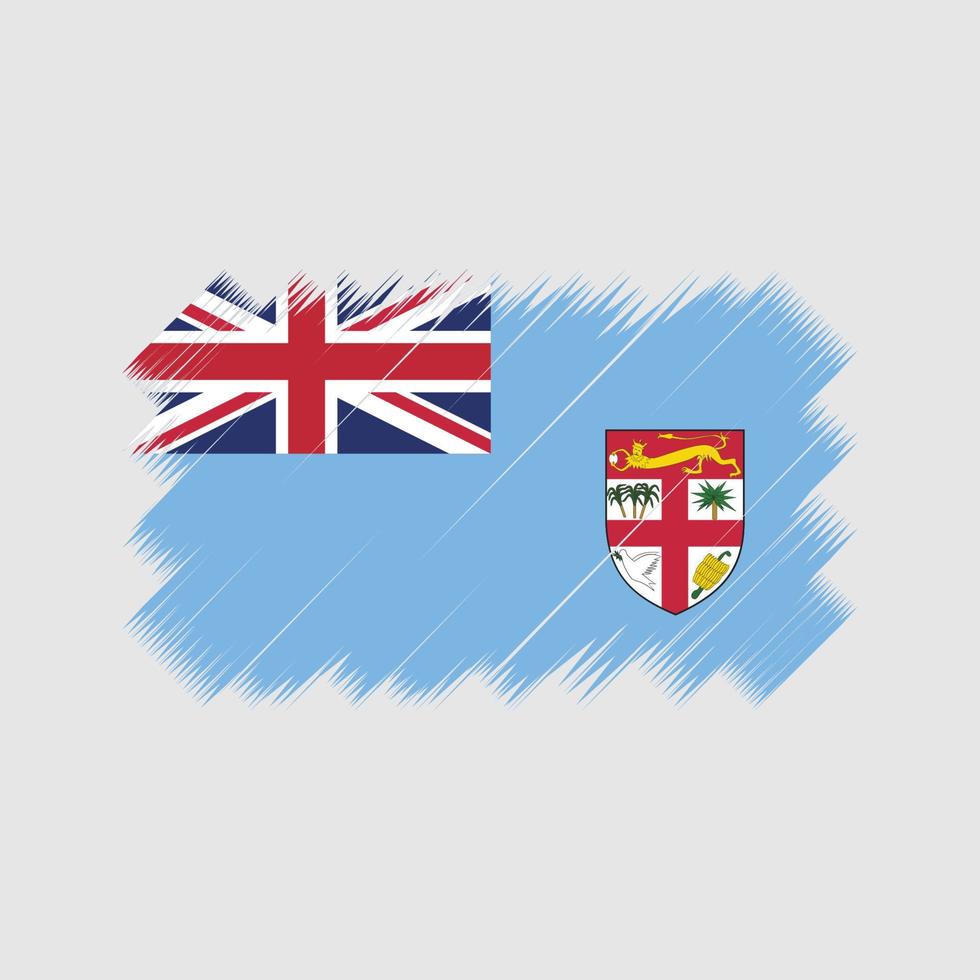 vettore della spazzola della bandiera delle Figi. bandiera nazionale