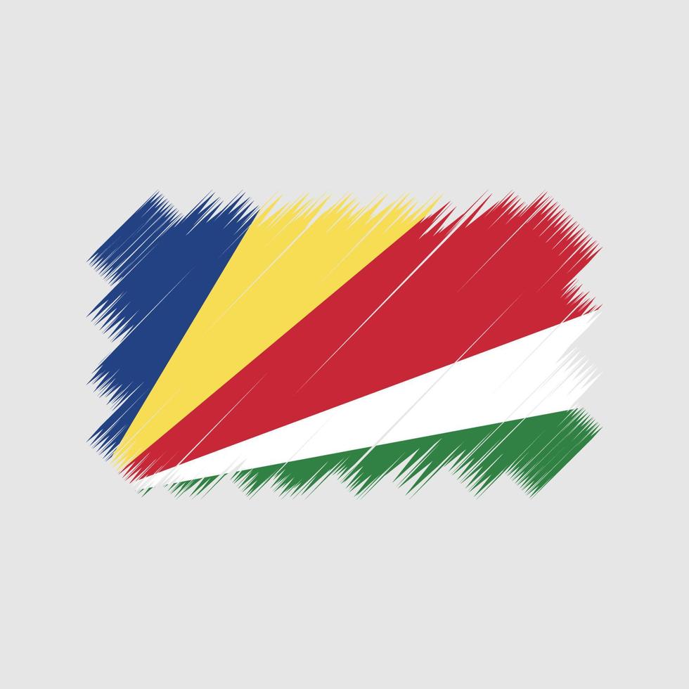 vettore della spazzola della bandiera delle seychelles. bandiera nazionale