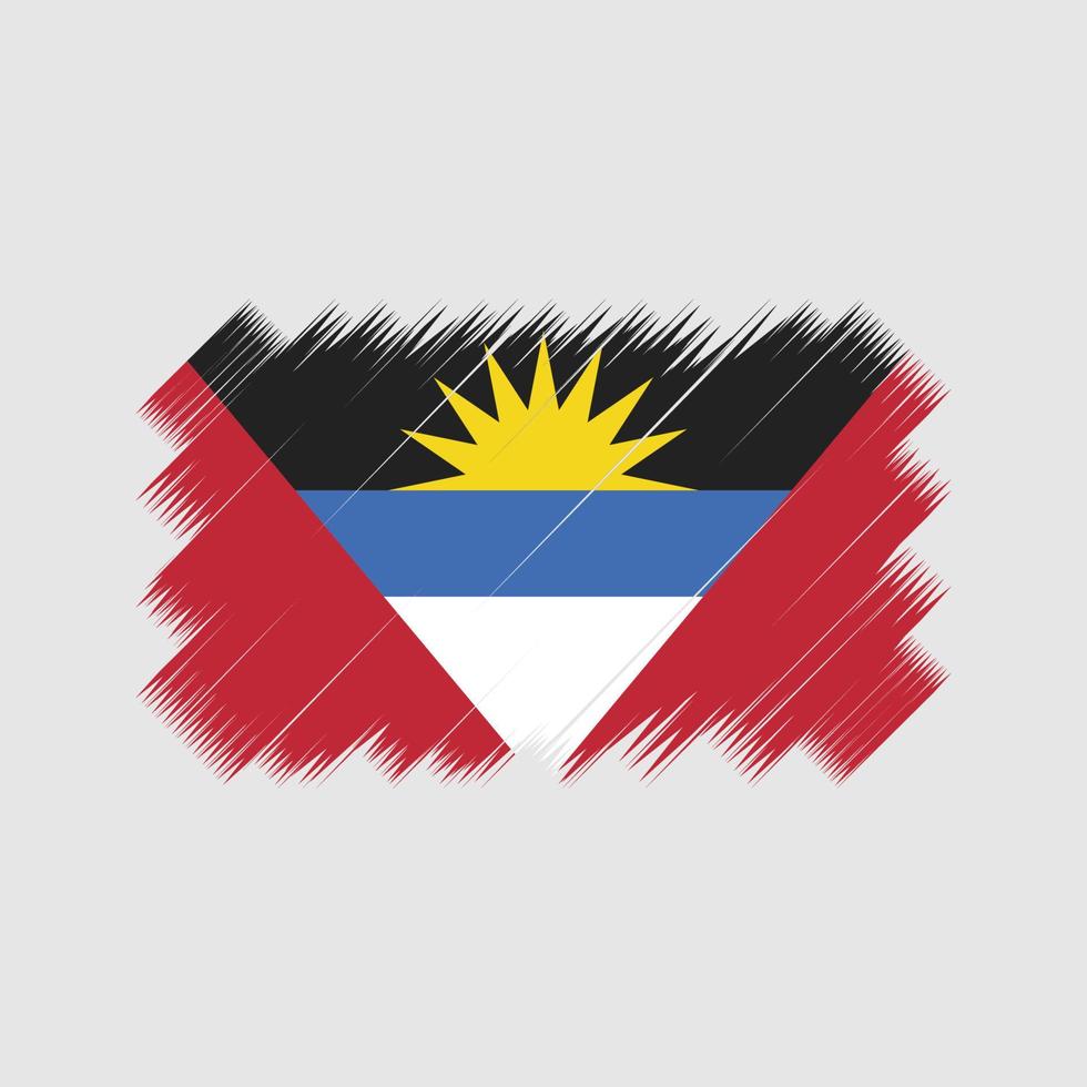vettore di pennello bandiera antigua e barbuda. bandiera nazionale