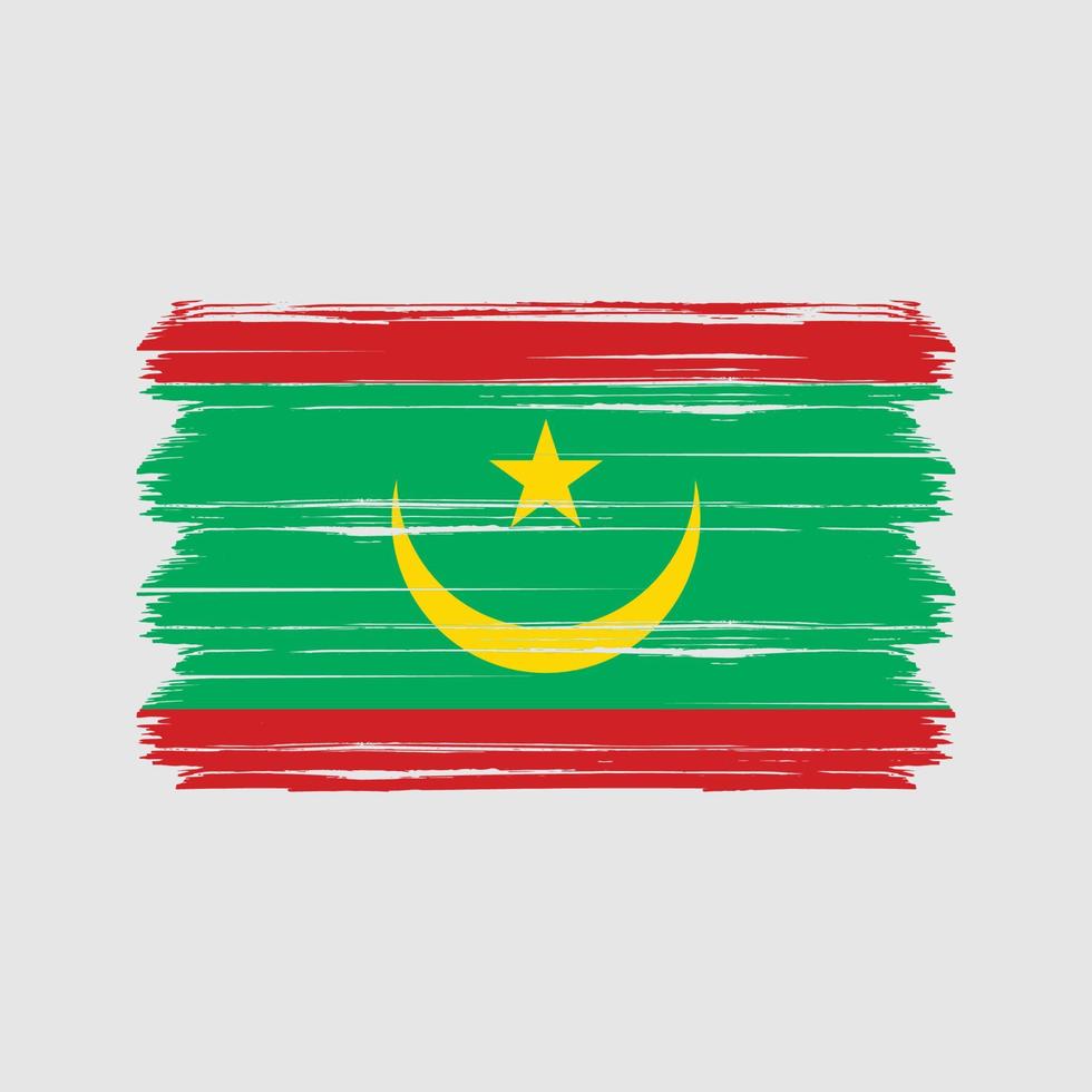 vettore di bandiera della mauritania. bandiera nazionale
