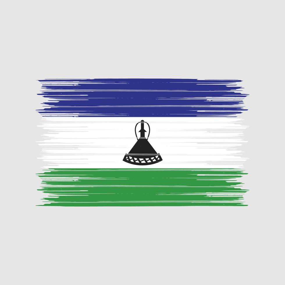 pennello bandiera lesotho. bandiera nazionale vettore