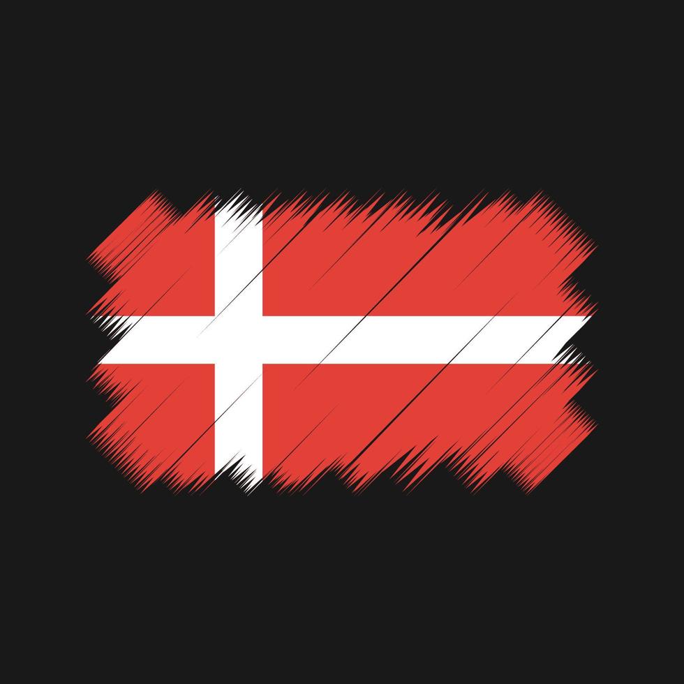 vettore della spazzola della bandiera della Danimarca. bandiera nazionale