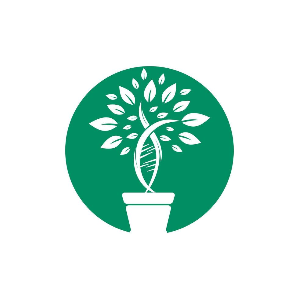 dna pianta vettore logo design. biologico dna vettore logo design concetto.