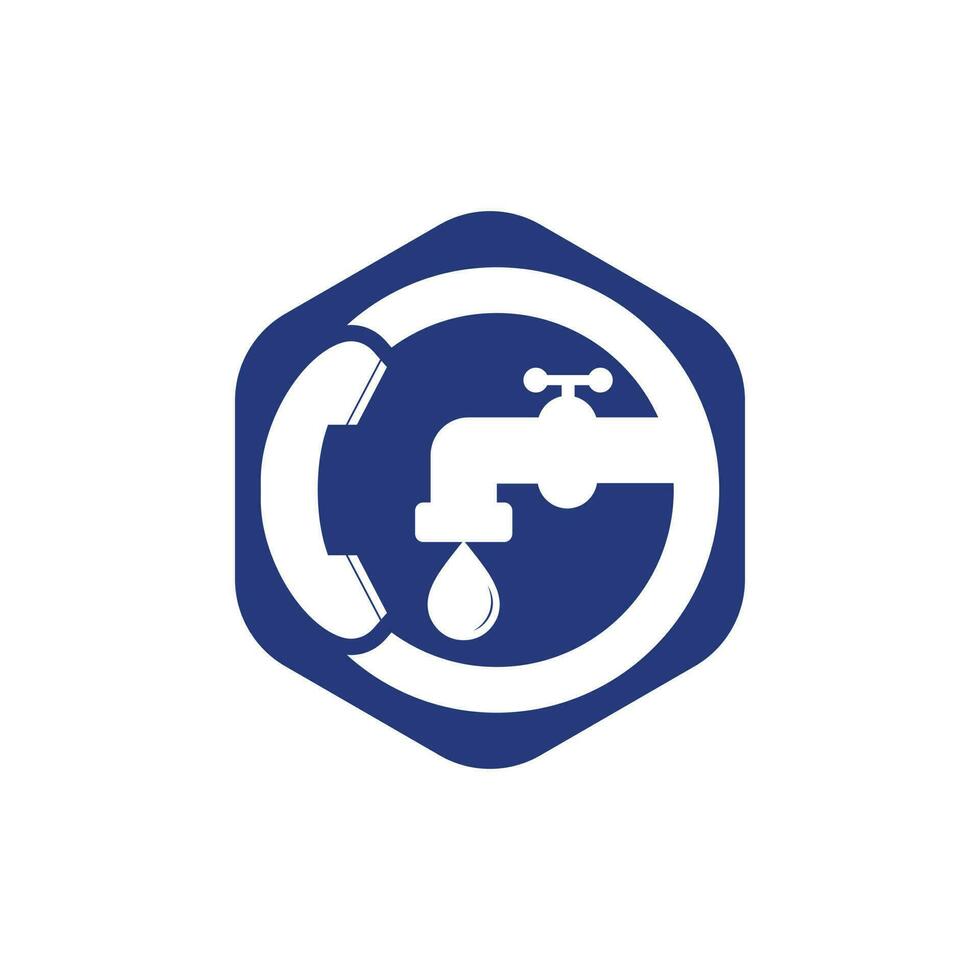 idraulico servizio chiamata vettore logo design. acqua servizio logo concetto.