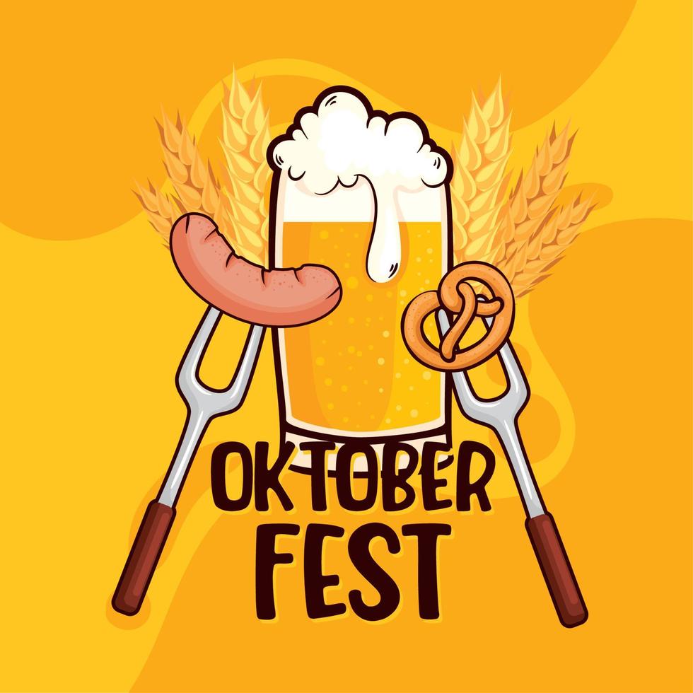 Oktober fest lettering modello vettore