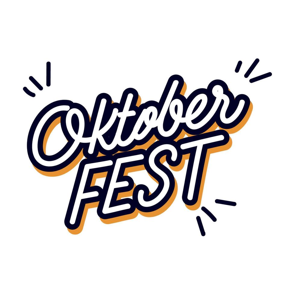 Oktober fest lettering testo vettore