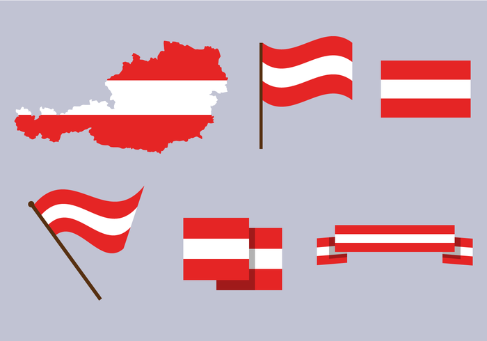 Austria gratis mappa vettoriale