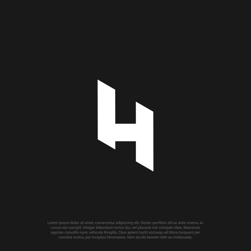 hl lh lettera logo vettore design