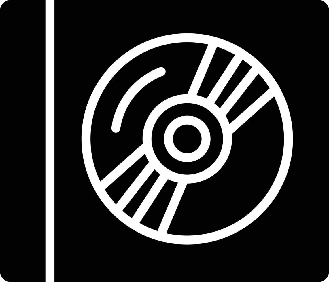 icona del glifo del compact disc vettore